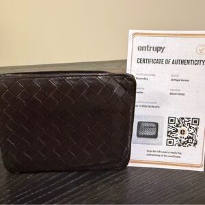 Bottega Veneta Espresso Intrecciato Leather Men’s Bifold Wallet